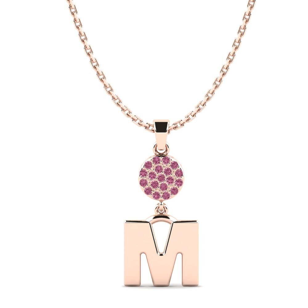 Rotgold 375 Rhodolit-Granat Damen anhänger Pruneau - M