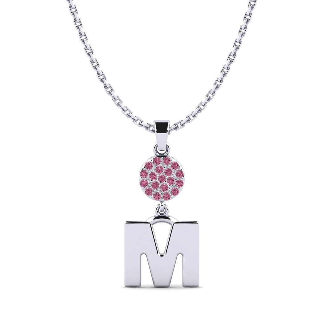 Weißgold 750 Rhodolit-Granat Damen anhänger Pruneau - M