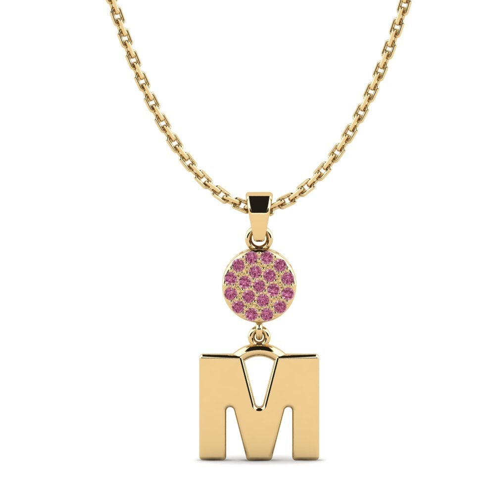 Gelbgold 750 Rhodolit-Granat Damen anhänger Pruneau - M