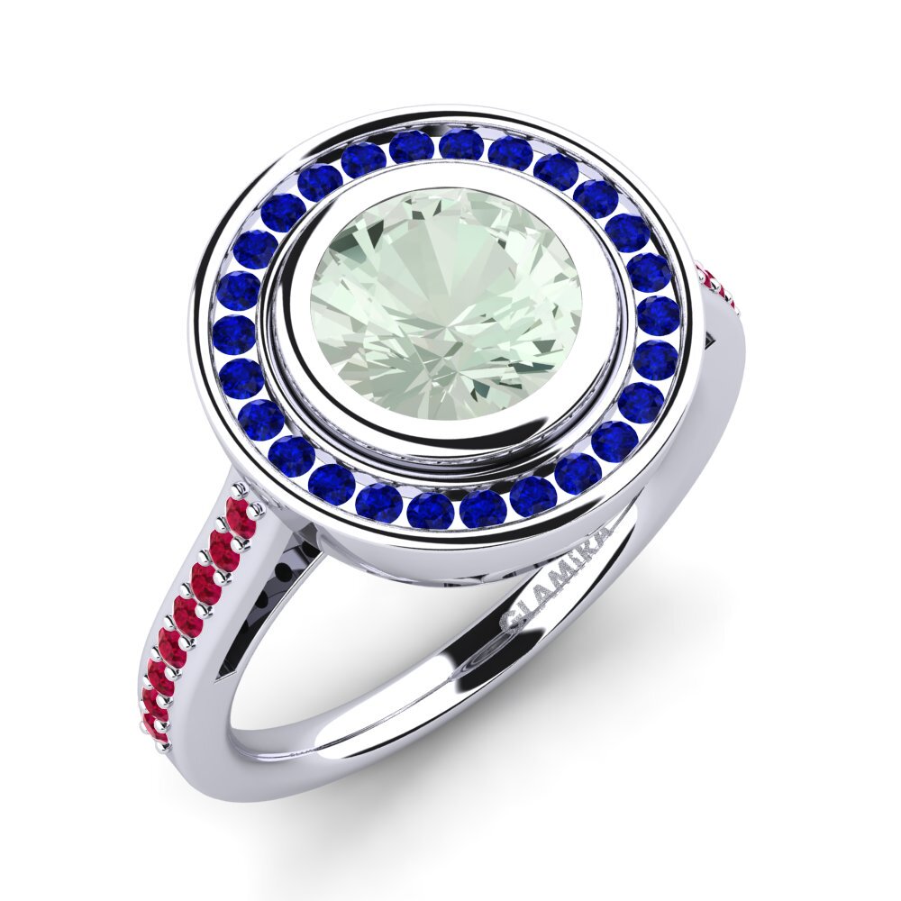 Amatista verde Anillo de compromiso Prunella