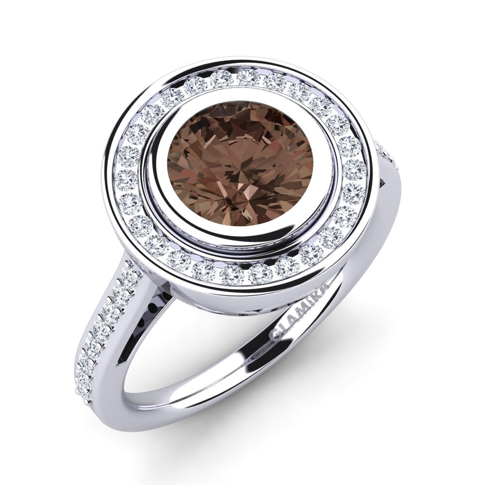 Smoky Quartz Engagement Ring Prunella