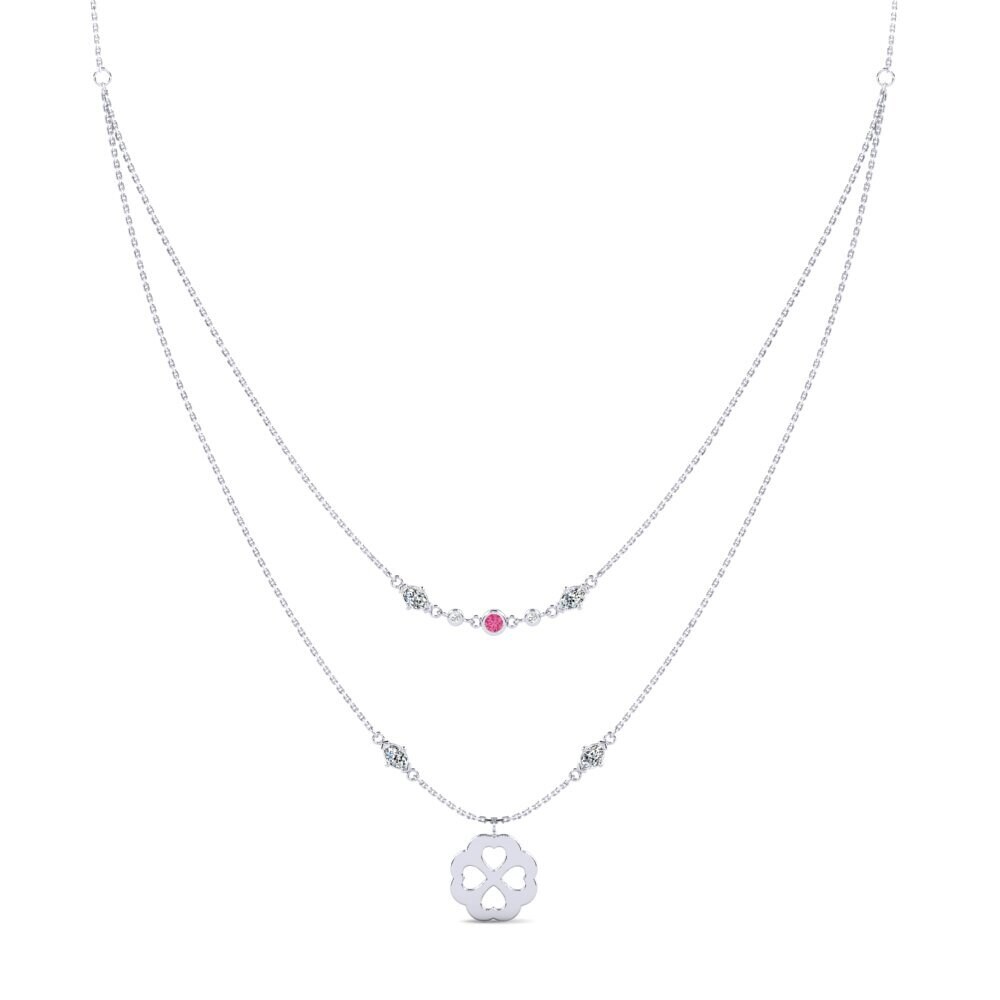 Pink Tourmaline Women's Necklace Ptylluc