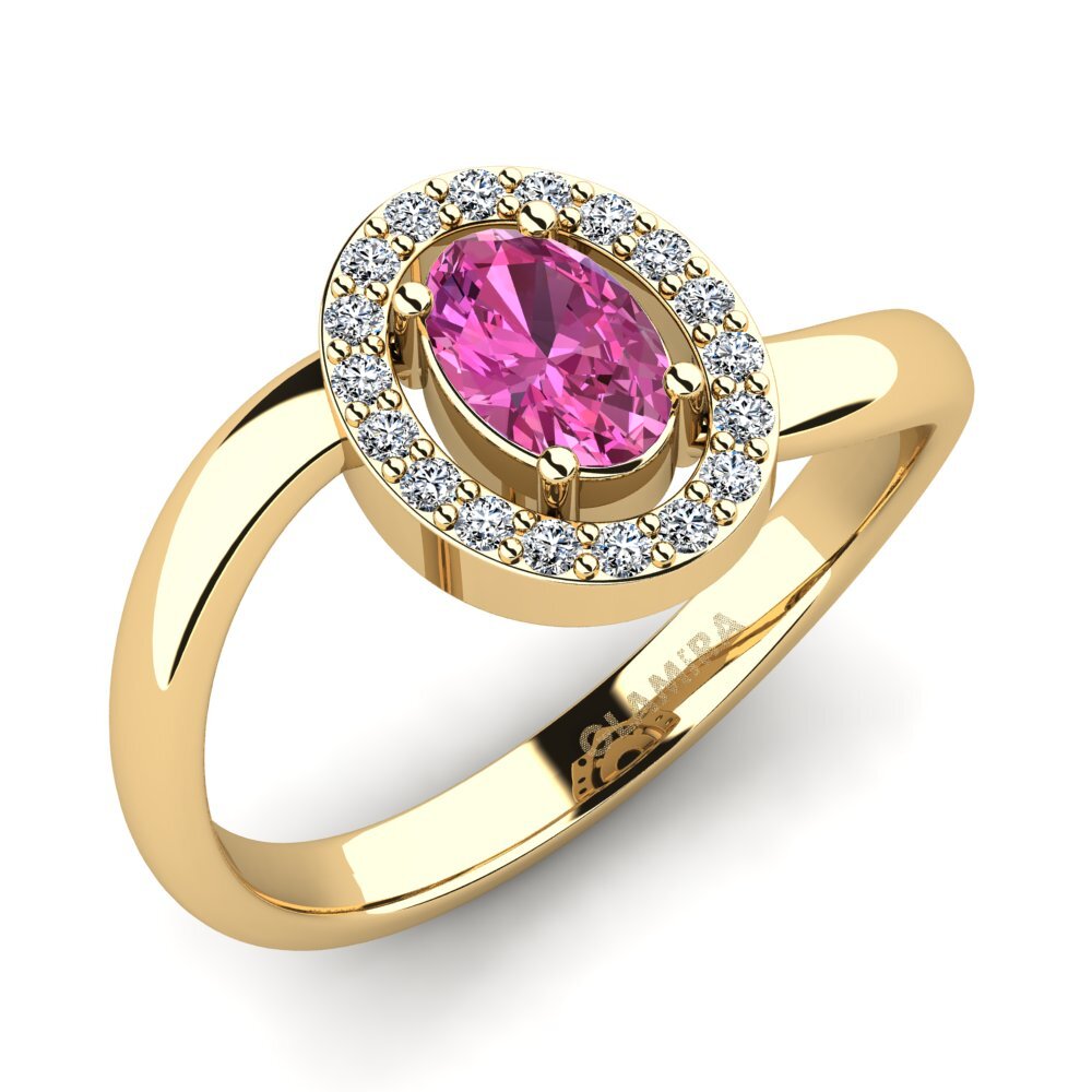 Pink Topaz Women's Ring Puccod