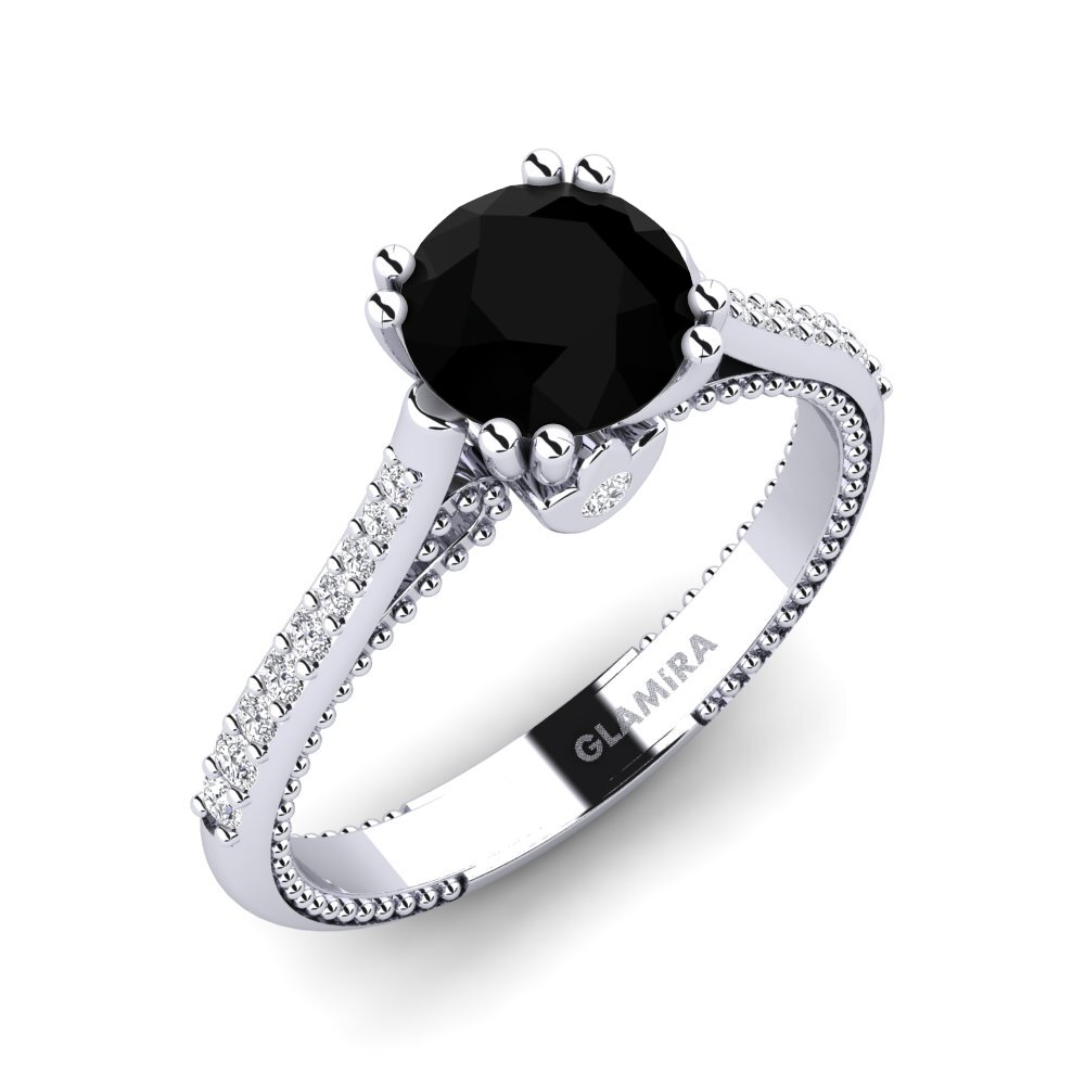 Black Diamond Engagement Ring Puerza