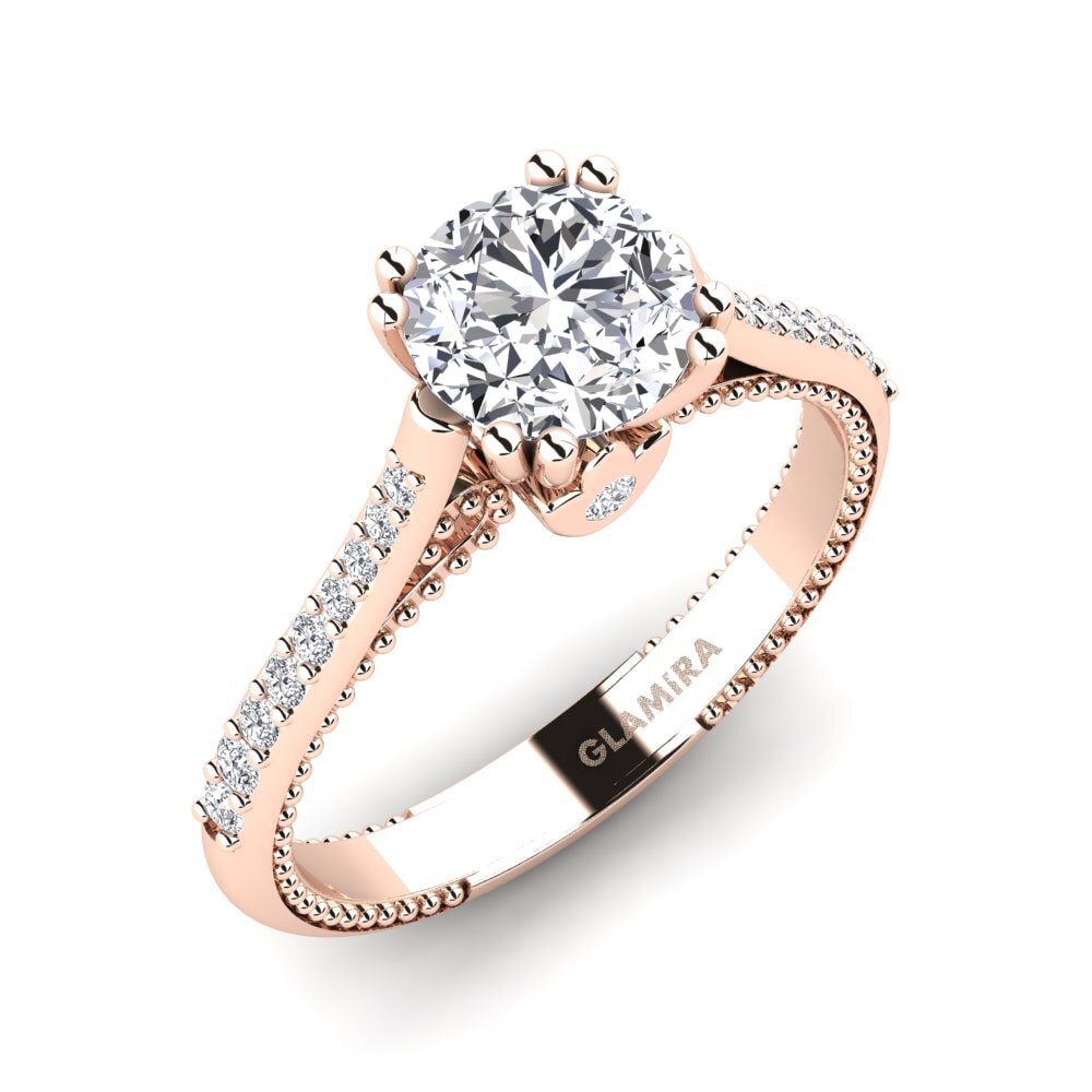Or rose 585 Bague de fiançailles Puerza