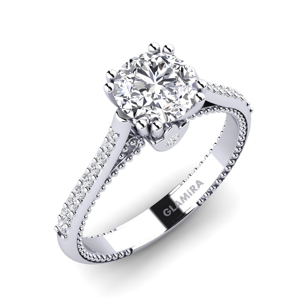 Or Blanc 18k Bague de fiançailles Puerza