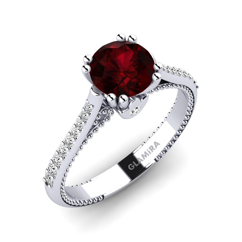 Garnet Engagement Ring Puerza
