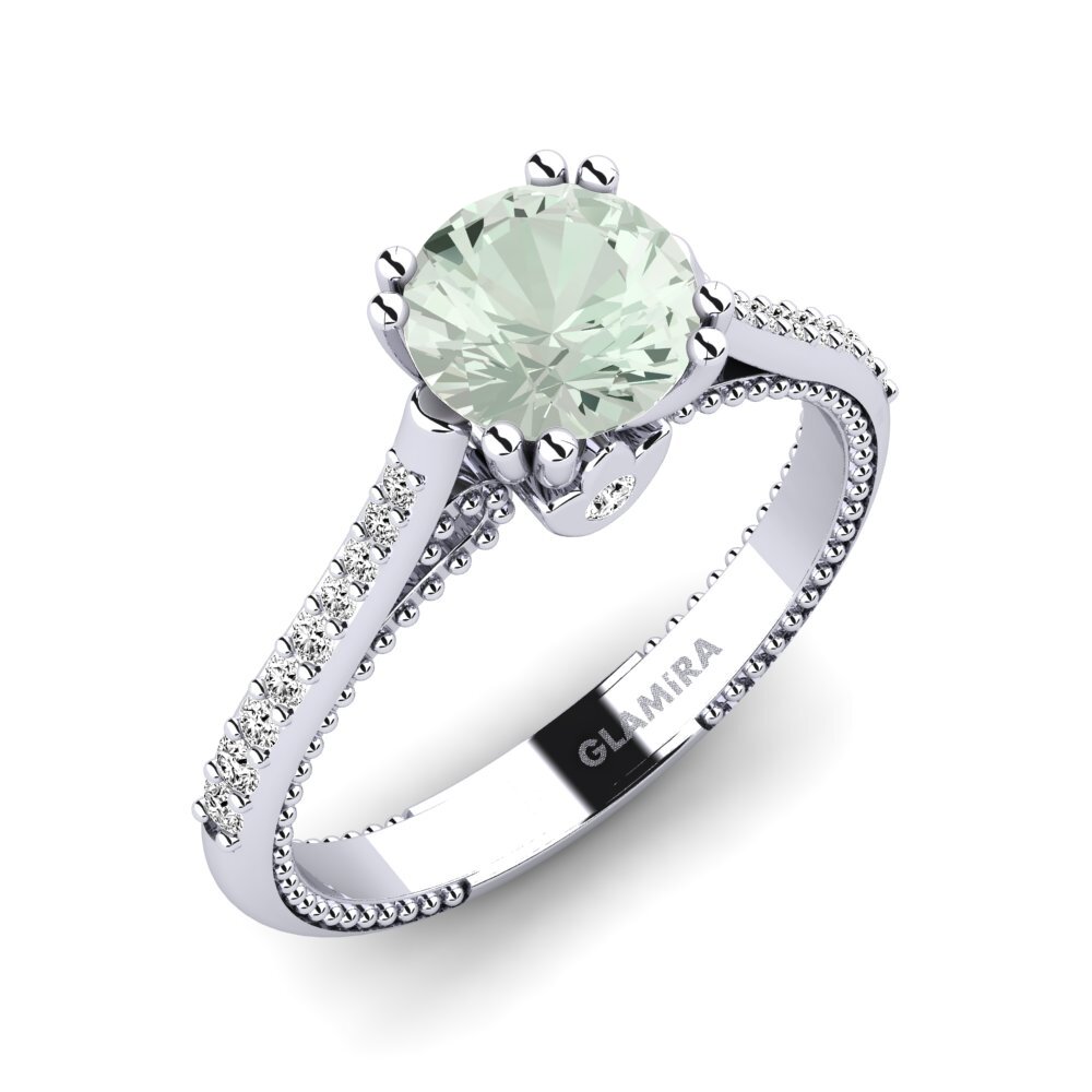 Green Amethyst Engagement Ring Puerza