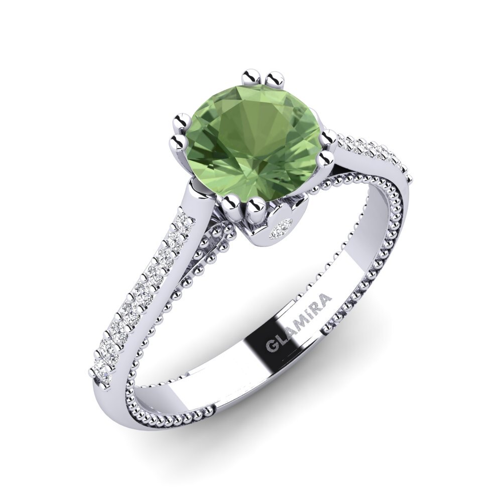 Green Sapphire Engagement Ring Puerza