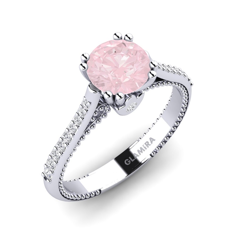 Rose Quartz Engagement Ring Puerza