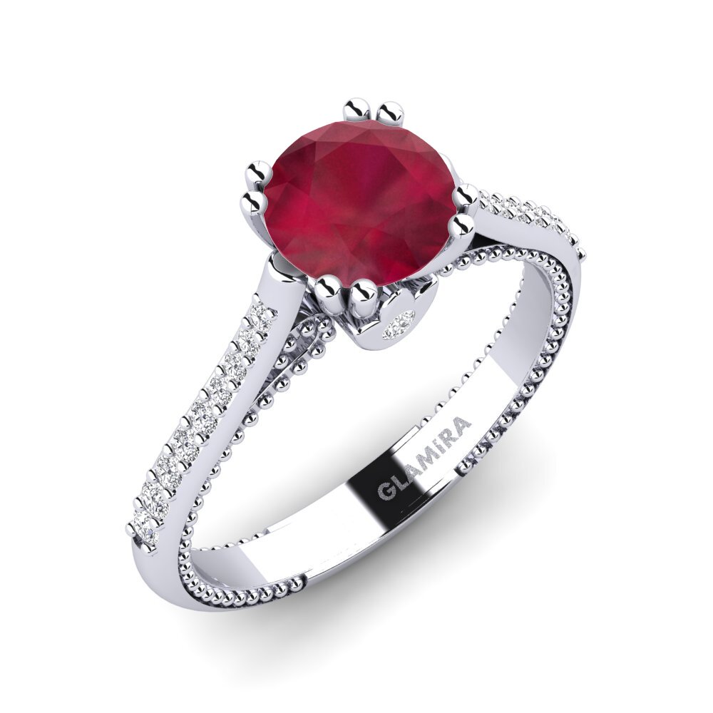 Rubí Anillo de compromiso Puerza