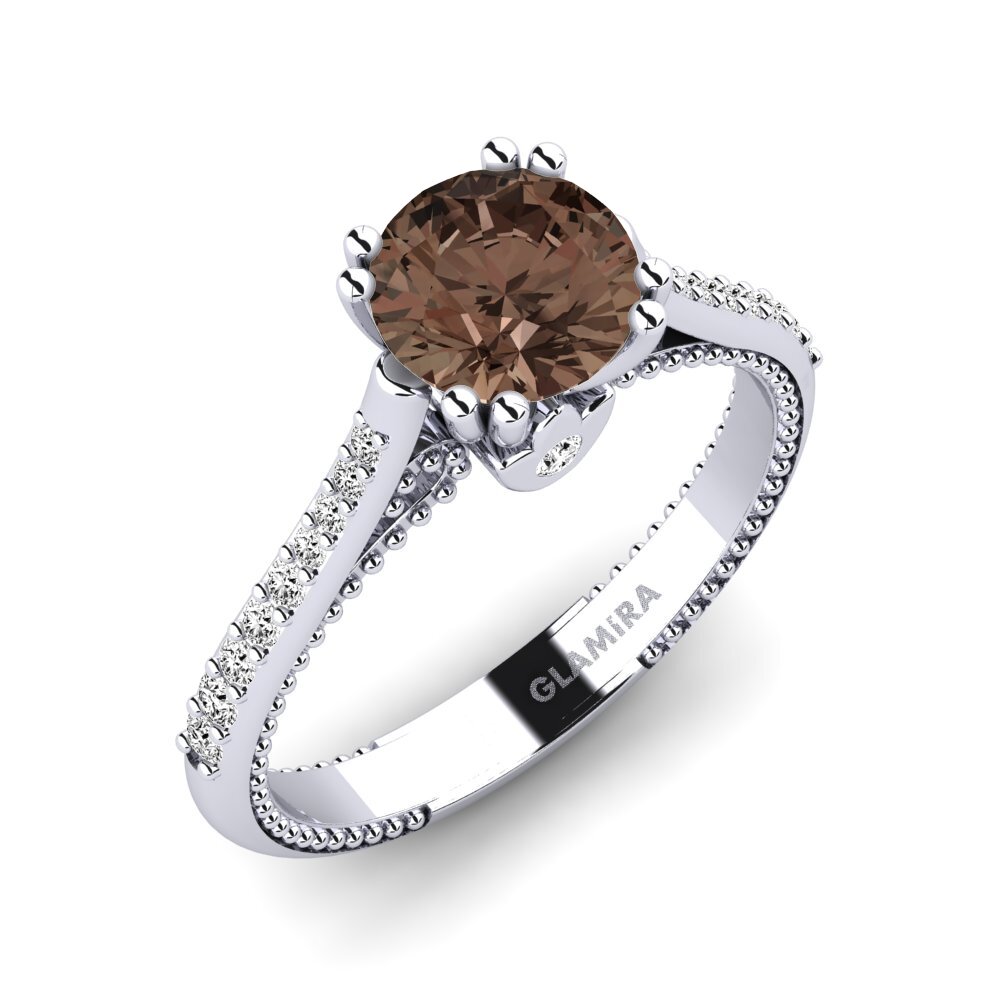Smoky Quartz Engagement Ring Puerza
