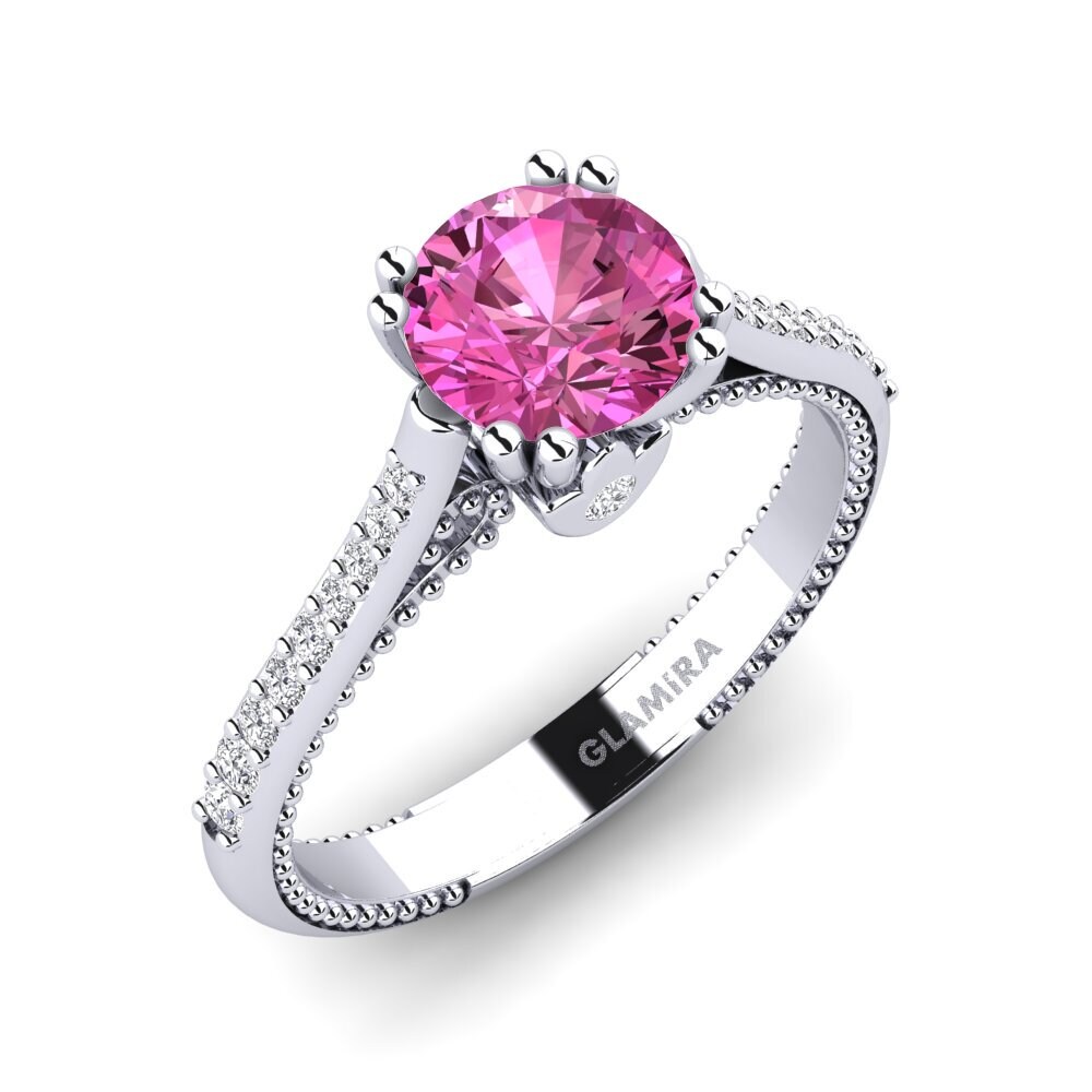 Pink Topaz Engagement Ring Puerza