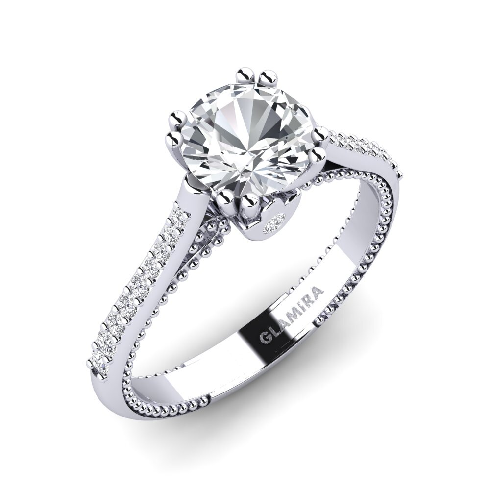 White Zircon Engagement Ring Puerza