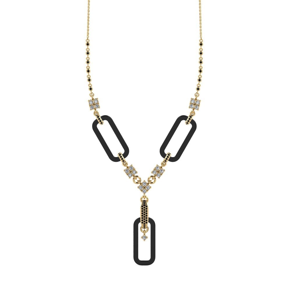 9ct Yellow Gold Zirconia Women's Necklace Punita