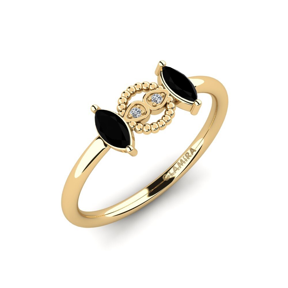 Schwarzer Saphir Ring Puph