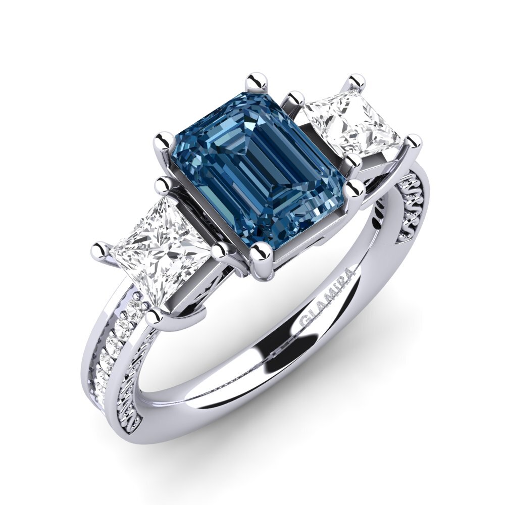 9ct White Gold Engagement Ring Purnima