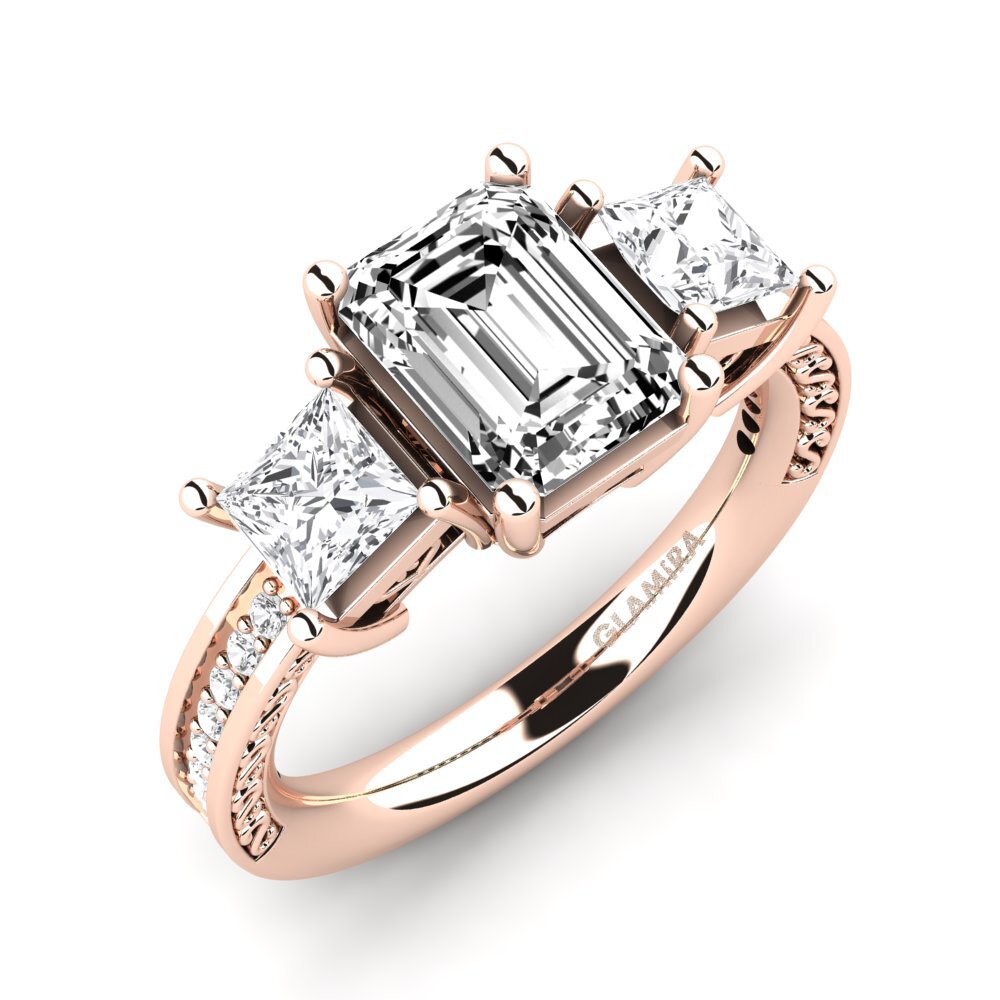 9K Rose Gold Engagement Ring Purnima