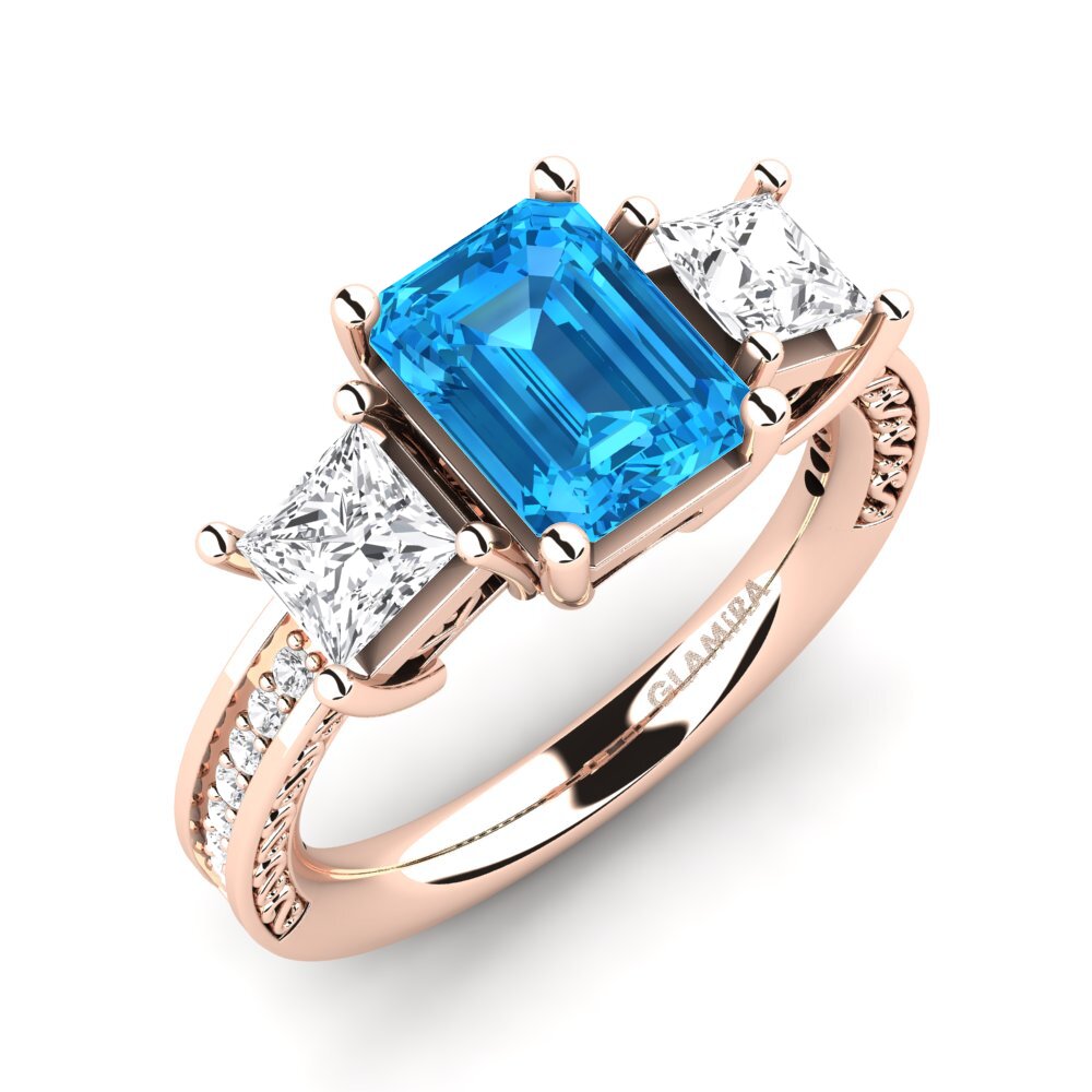 9ct Rose Gold Engagement Ring Purnima