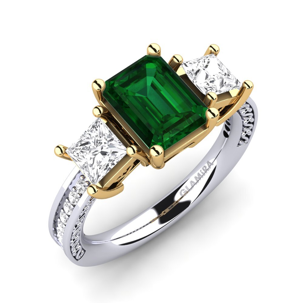 Weiß & Gelbgold 750 Verlobungsringe Purnima