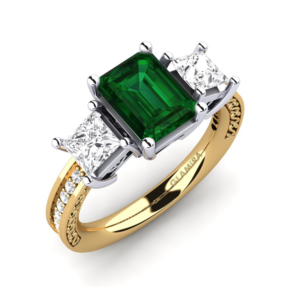 14ct Yellow / White Gold Engagement Ring Purnima
