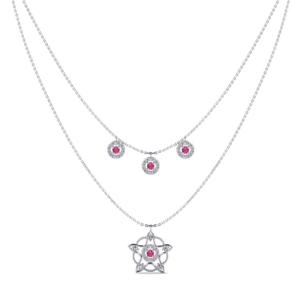 Pink Tourmaline Women's Necklace Putic