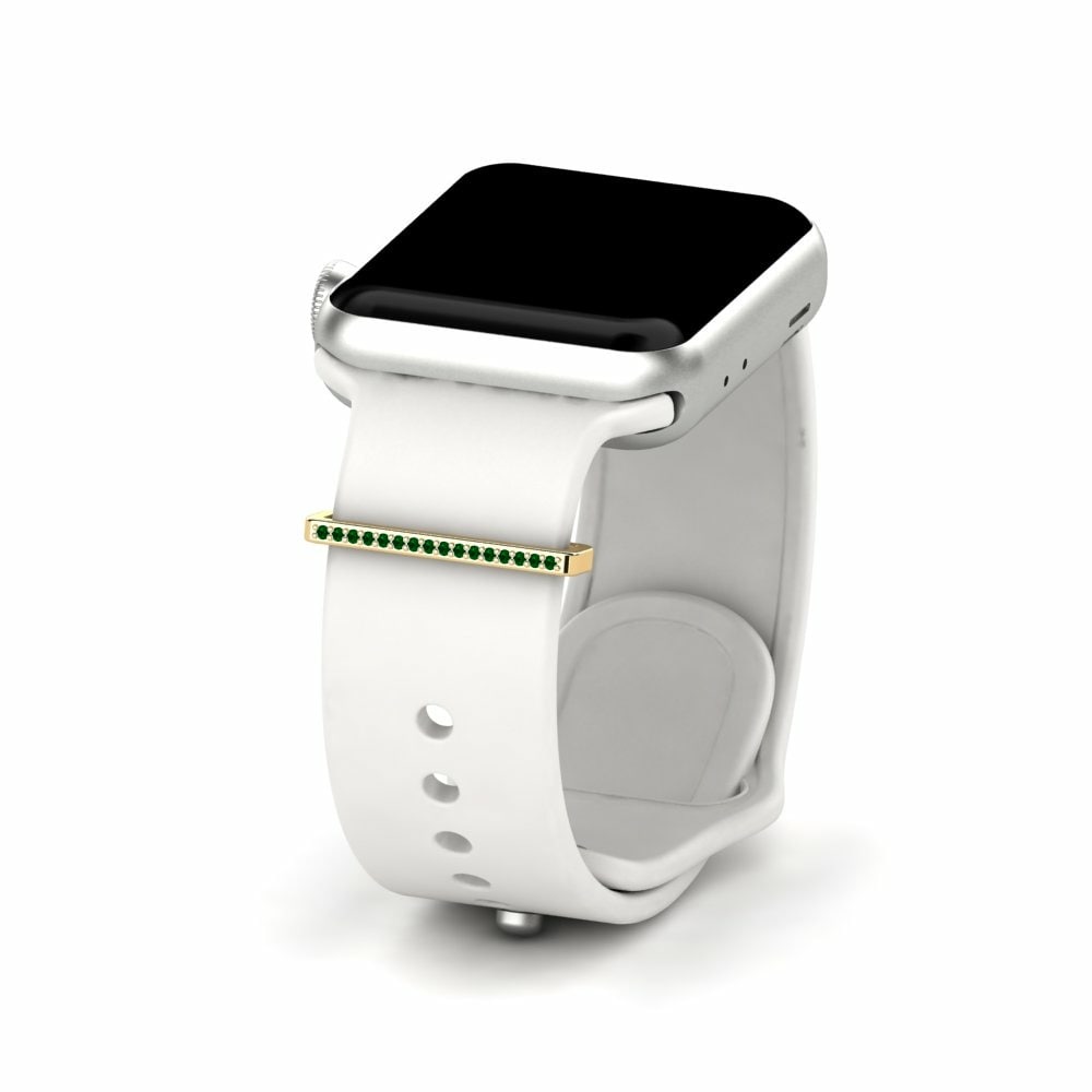 Accesorios para Apple Watch® Qarsoodiga - Oro Amarillo 585 Swarovski Verde