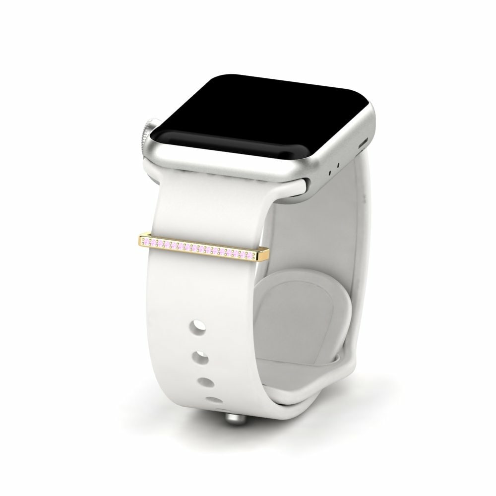 Accesorios Para Apple Watch® Qarsoodiga - Oro Amarillo 585 Zafiro Rosado