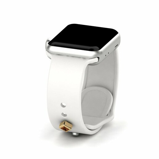 Phụ kiện Apple Watch® Qarsoodiga - D Vàng 585 & Kim Cương Nâu