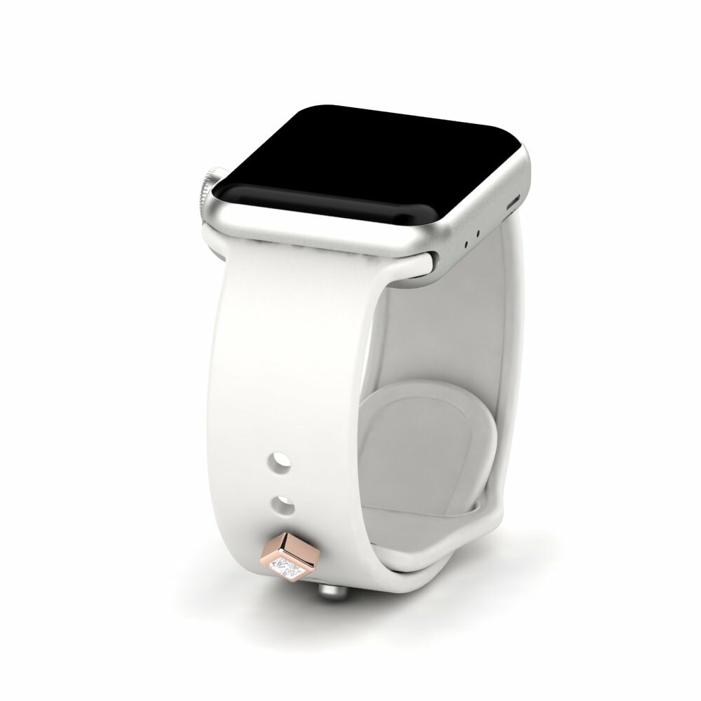 Accesorios Para Apple Watch® Qarsoodiga - D Oro Rosa 375 Zafiro blanco