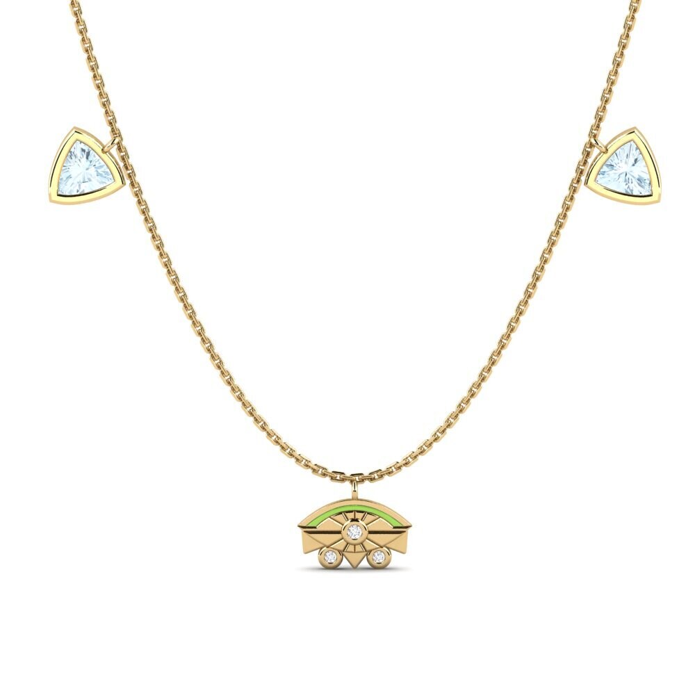 Aquamarine Women's Necklace Qawsalla
