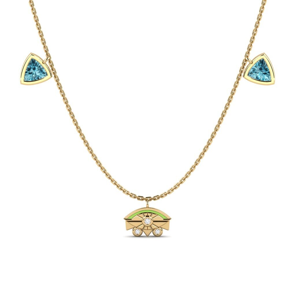 Blue Zircon Women's Necklace Qawsalla