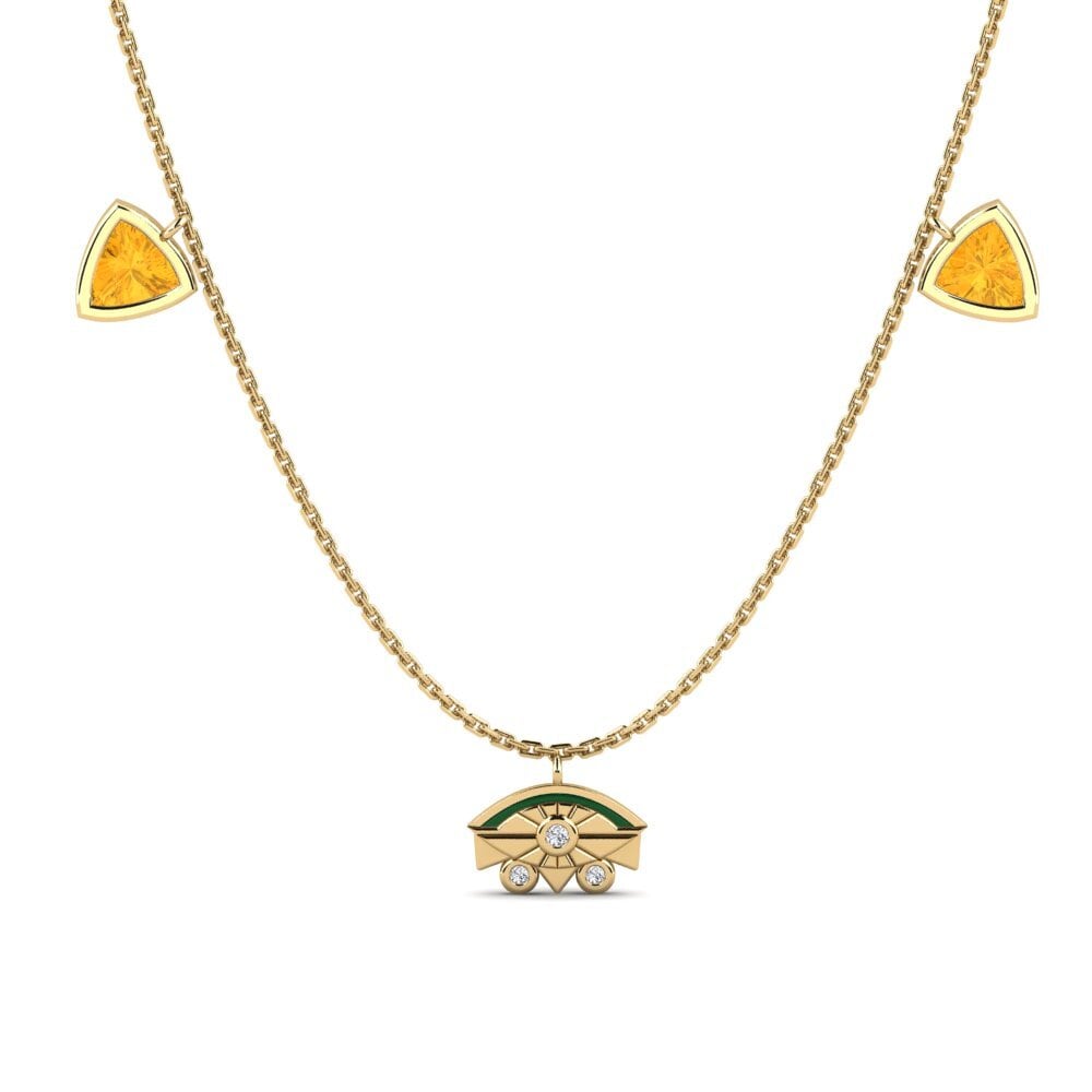 Citrine Women's Necklace Qawsalla