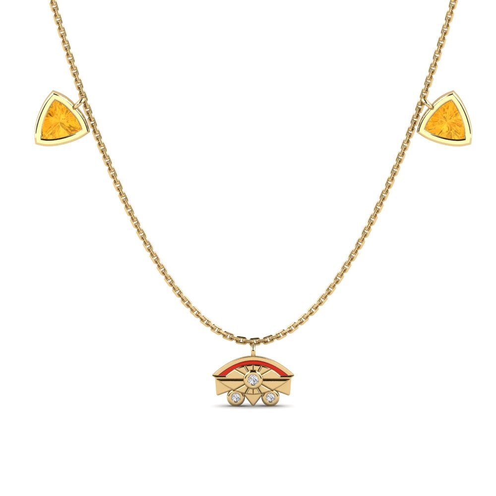 Citrine Women's Necklace Qawsalla