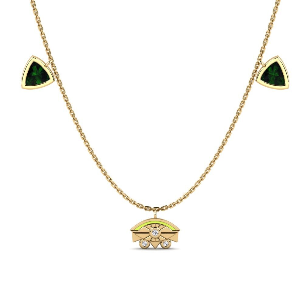 Tourmaline Verte Collier pour femme Qawsalla