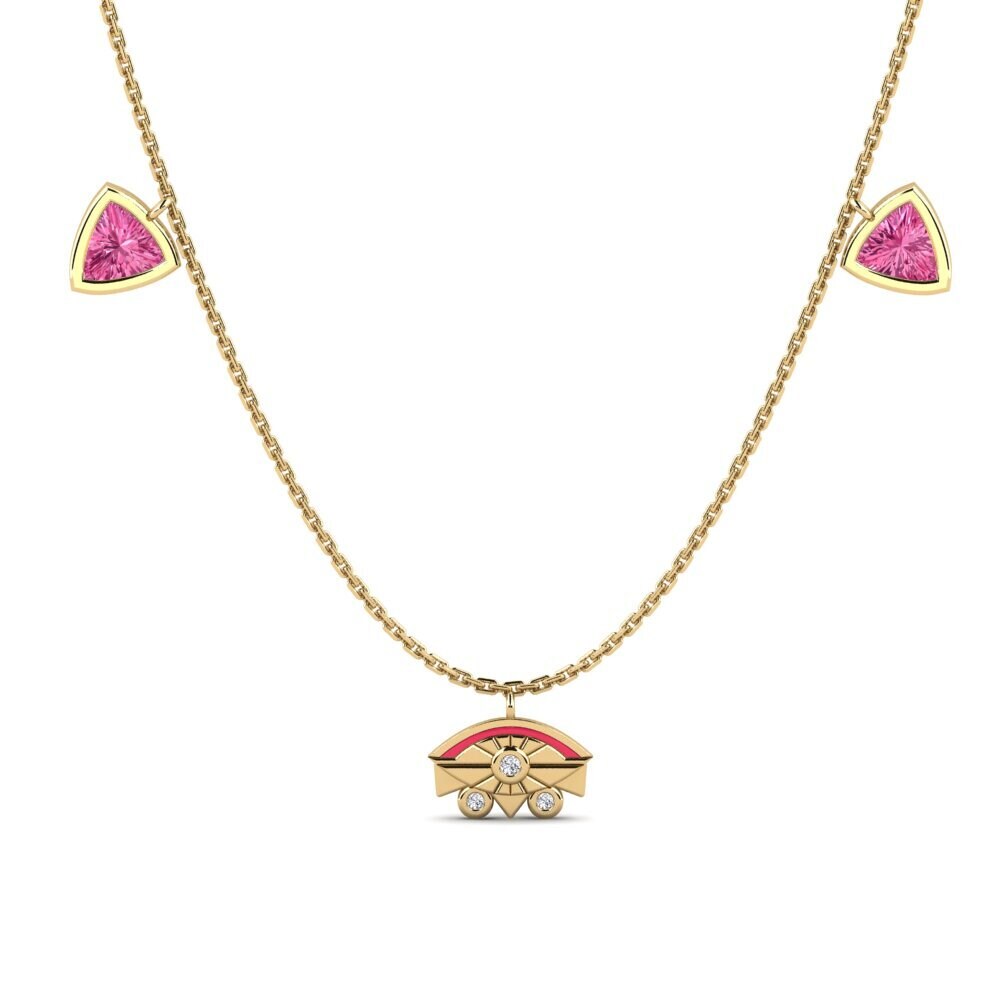 Pink Tourmaline Women's Necklace Qawsalla