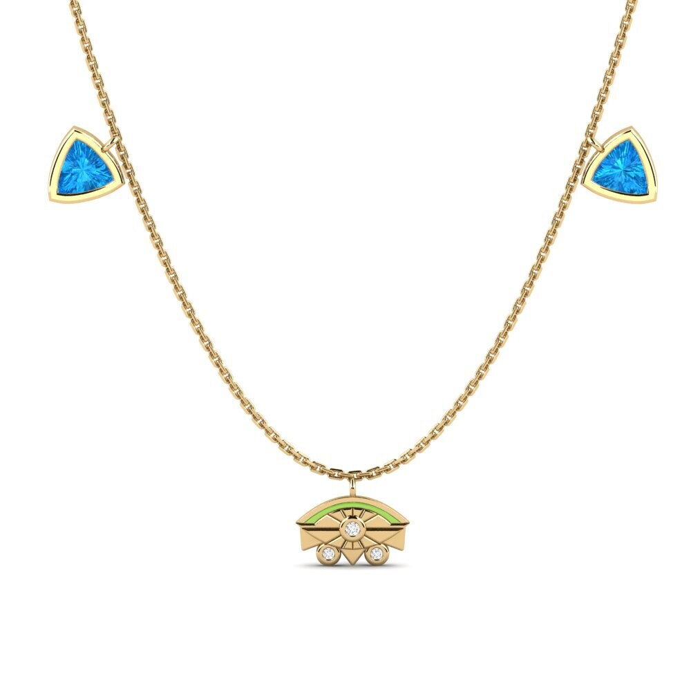 Blue Topaz Women's Necklace Qawsalla