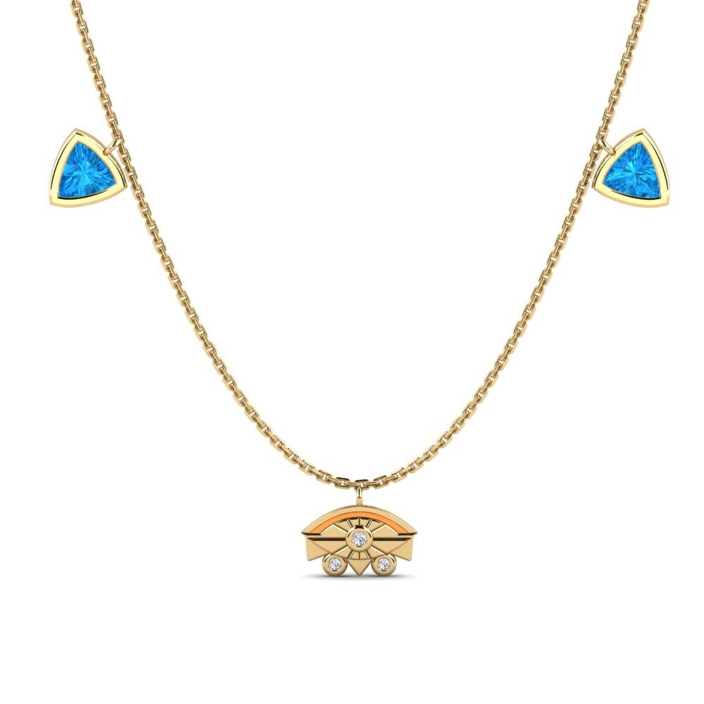 Blue Topaz Women's Necklace Qawsalla