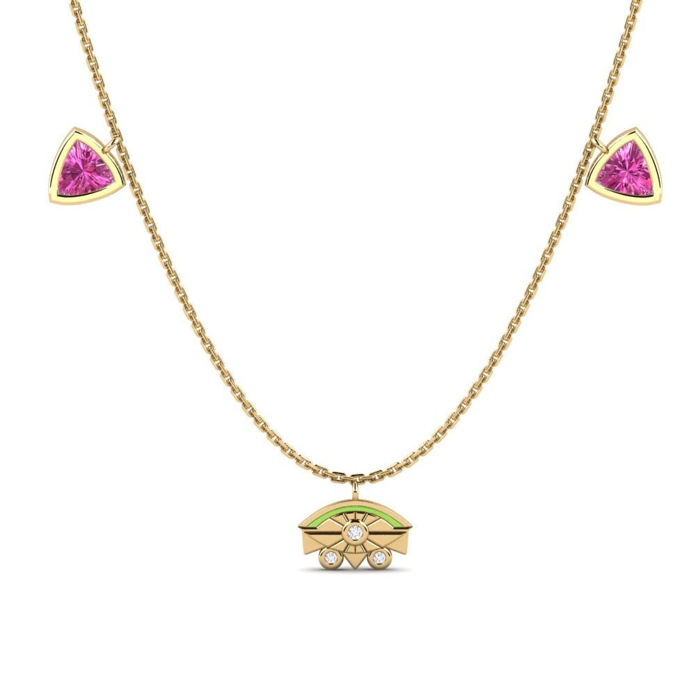 Pink Topaz Women's Necklace Qawsalla