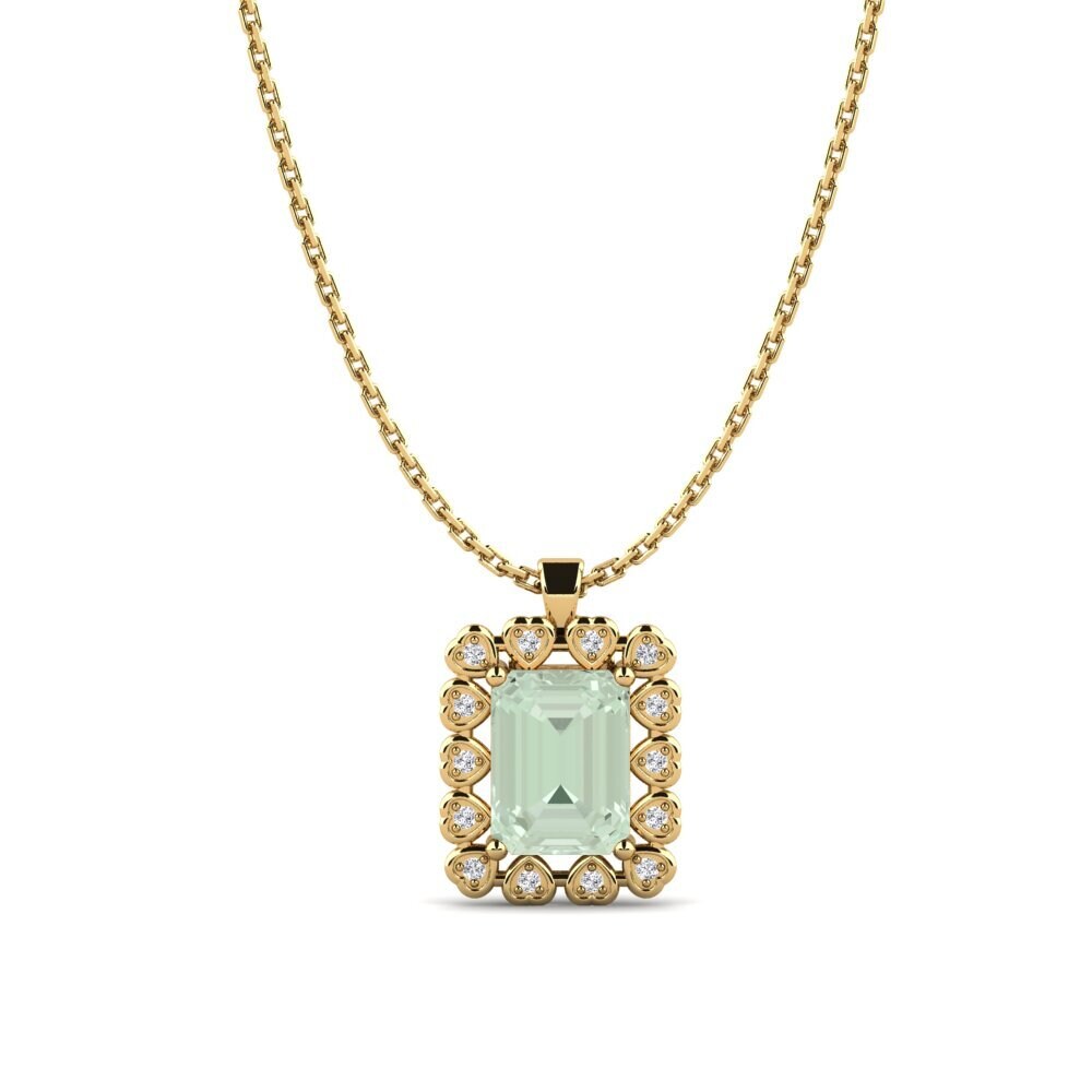 Green Amethyst Women's Pendant Quad