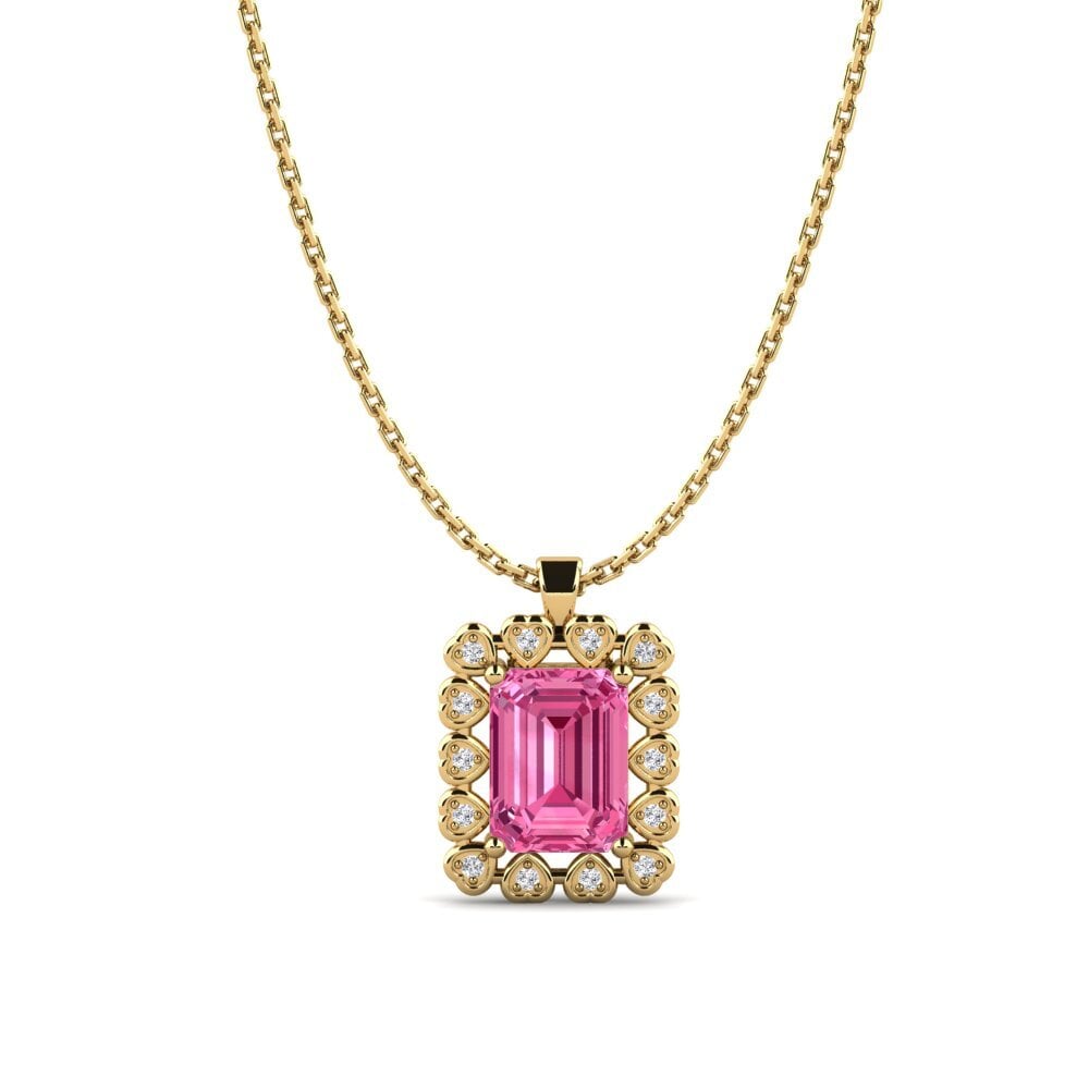 Pink Tourmaline Women's Pendant Quad