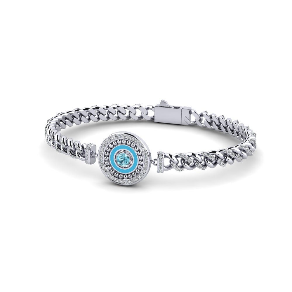 Blue Zircon Women's Bracelet Quadjoury
