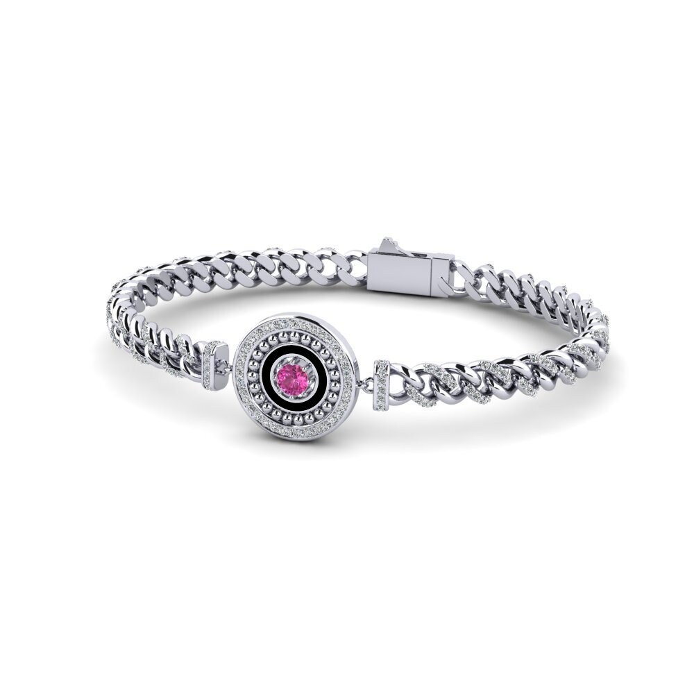 Pink Topaz Women's Bracelet Quadjoury