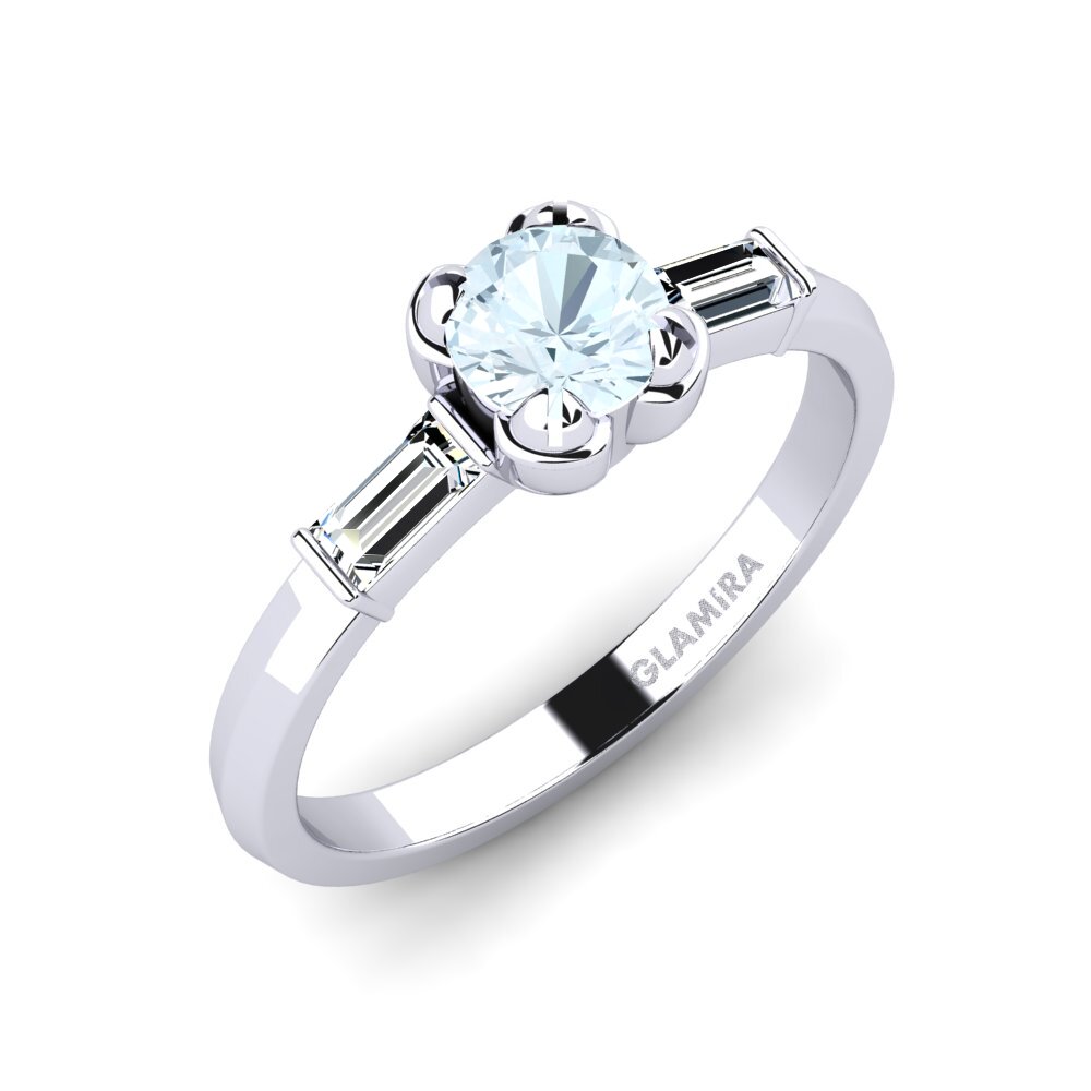 Aquamarine Engagement Ring Quail
