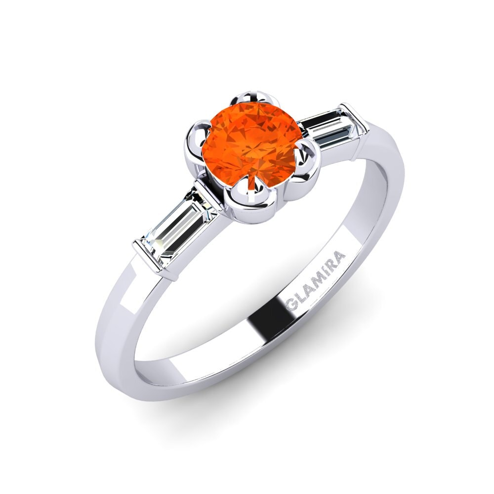 Fire Opal Engagement Ring Quail
