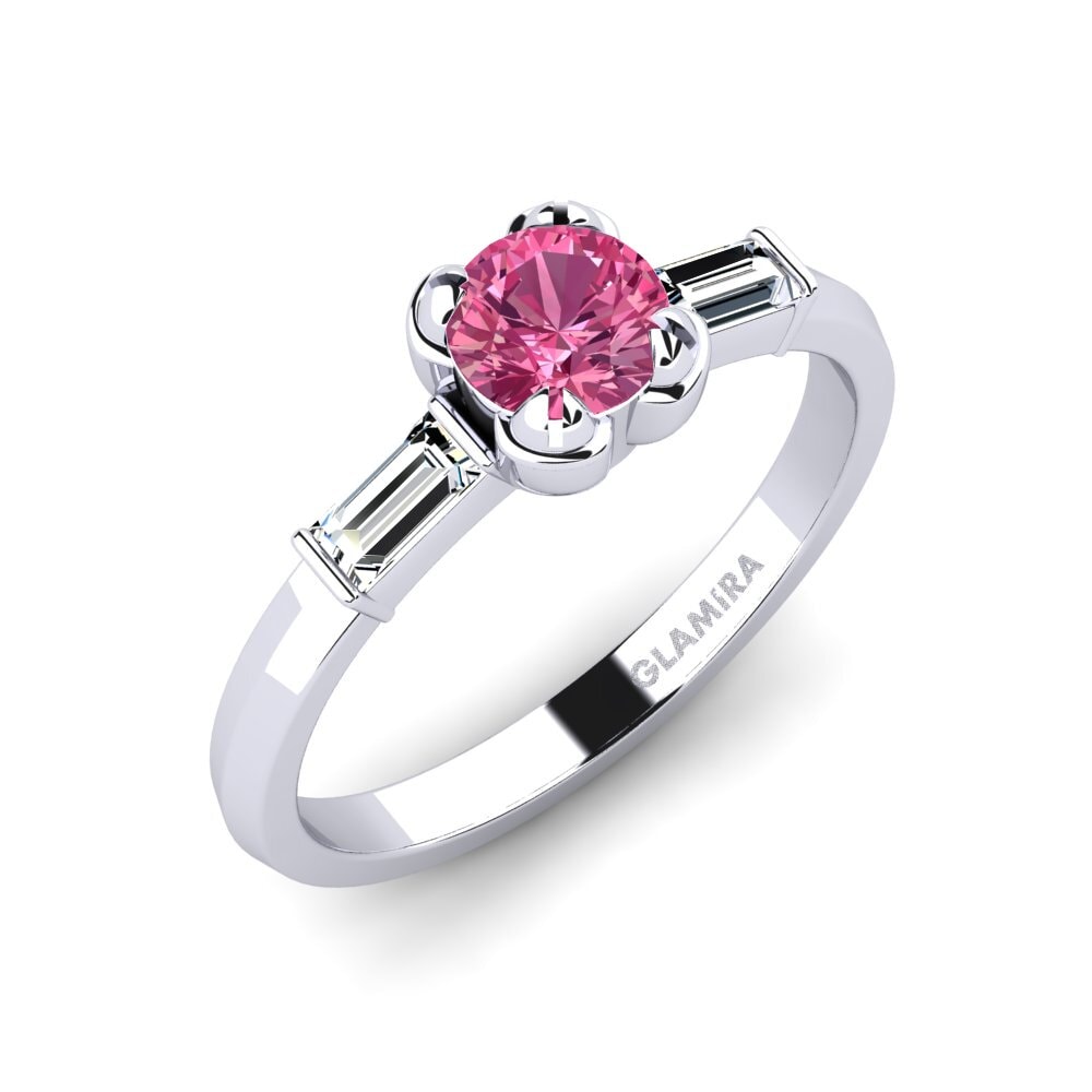 Pink Tourmaline Engagement Ring Quail