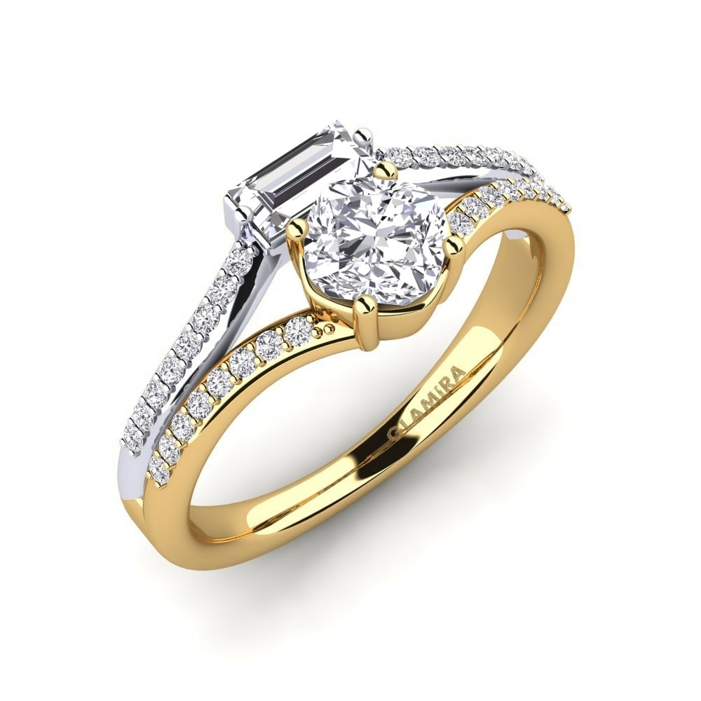 Exclusive Engagement Rings Quart 585 Yellow & White Gold Diamond