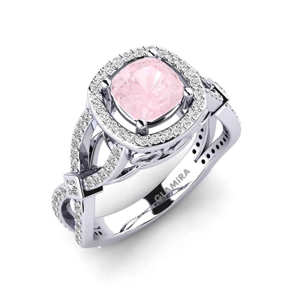Rose Quartz Engagement Ring Quenna