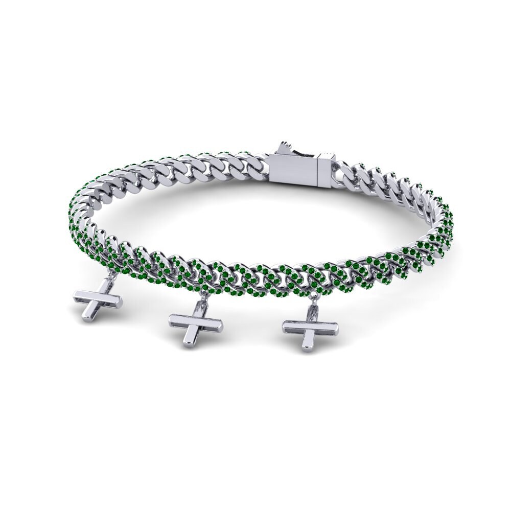 Green Zirconia Women's Bracelet Ques