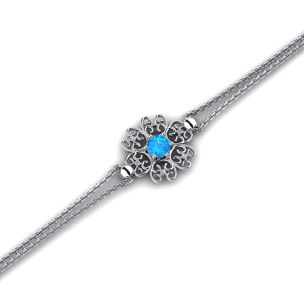 Blue Topaz Women's Bracelet Quiteze
